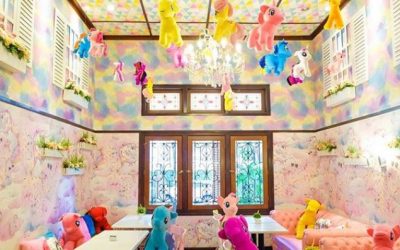 Unika bilder från det magiska enhörnings kaféet