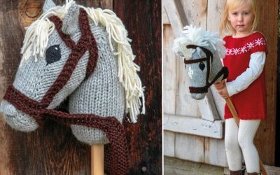 Mönster på stickad enhörning