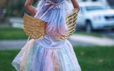 Halloween unicorn smink och kostym för barn